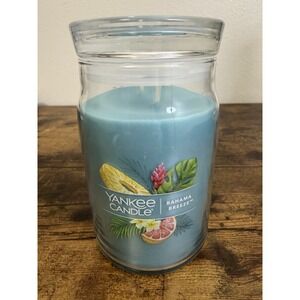 New!‎ Yankee Candle BAHAMA BREEZE Large Jar 20 Oz Blue Housewarmer Wax